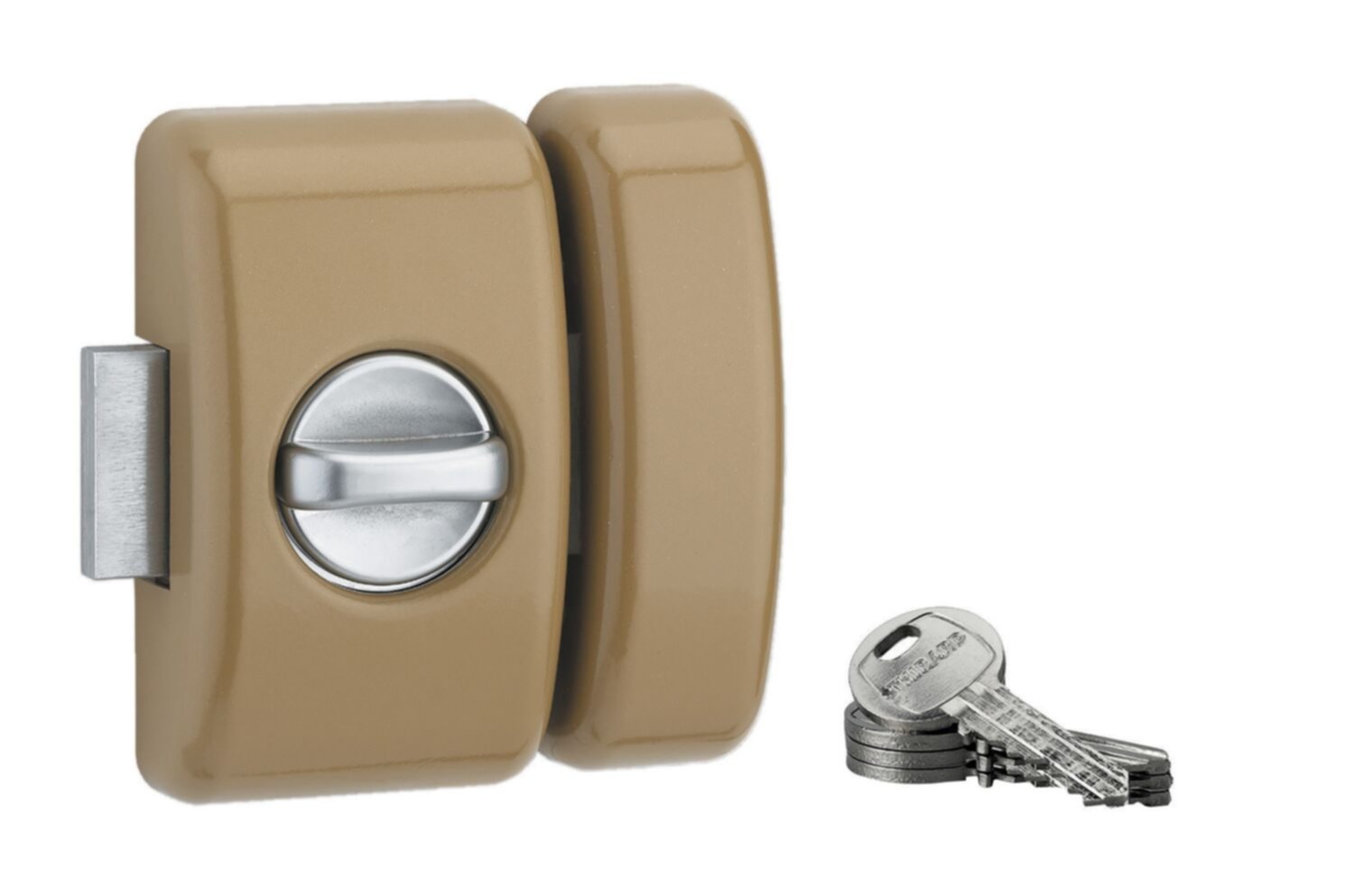 Verrou universel bouton cylindre 45mm or 3 clés HG5 - THIRARD