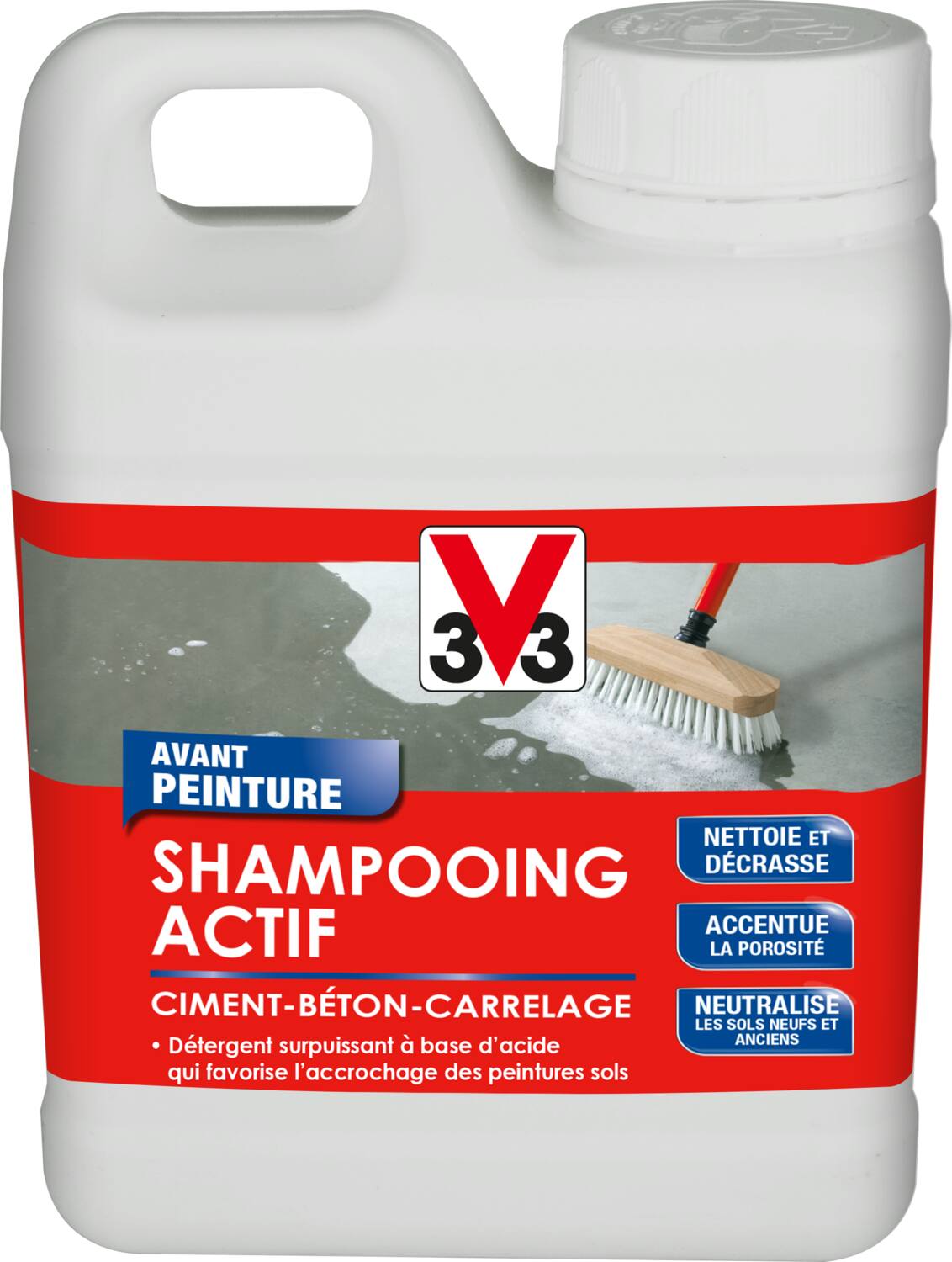 Shampooing actif sol intérieur/extérieur avant peinture 1 L - V33