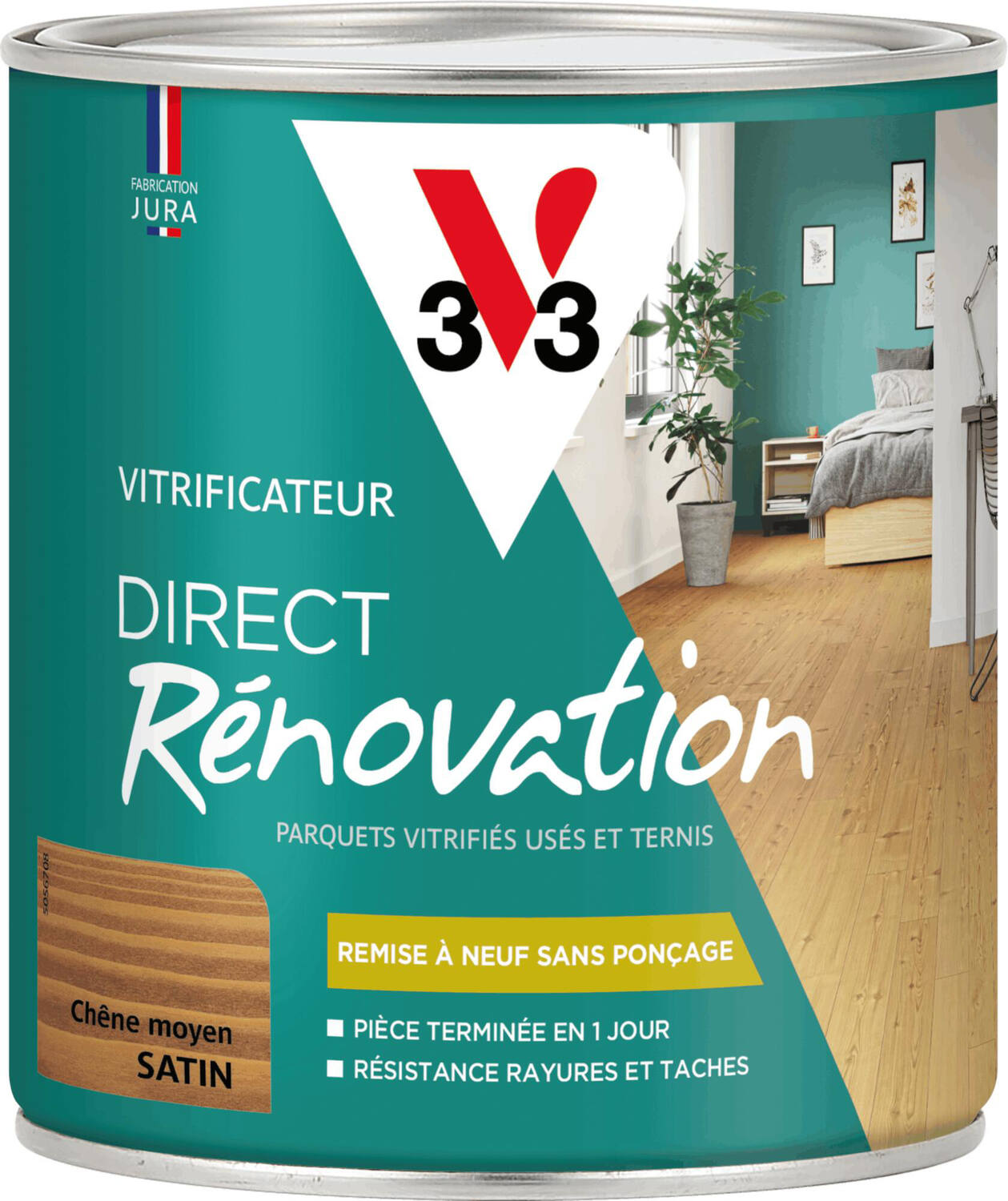 Vitrificateur renovation incolore chêne moyen satin 0,75 L - V33