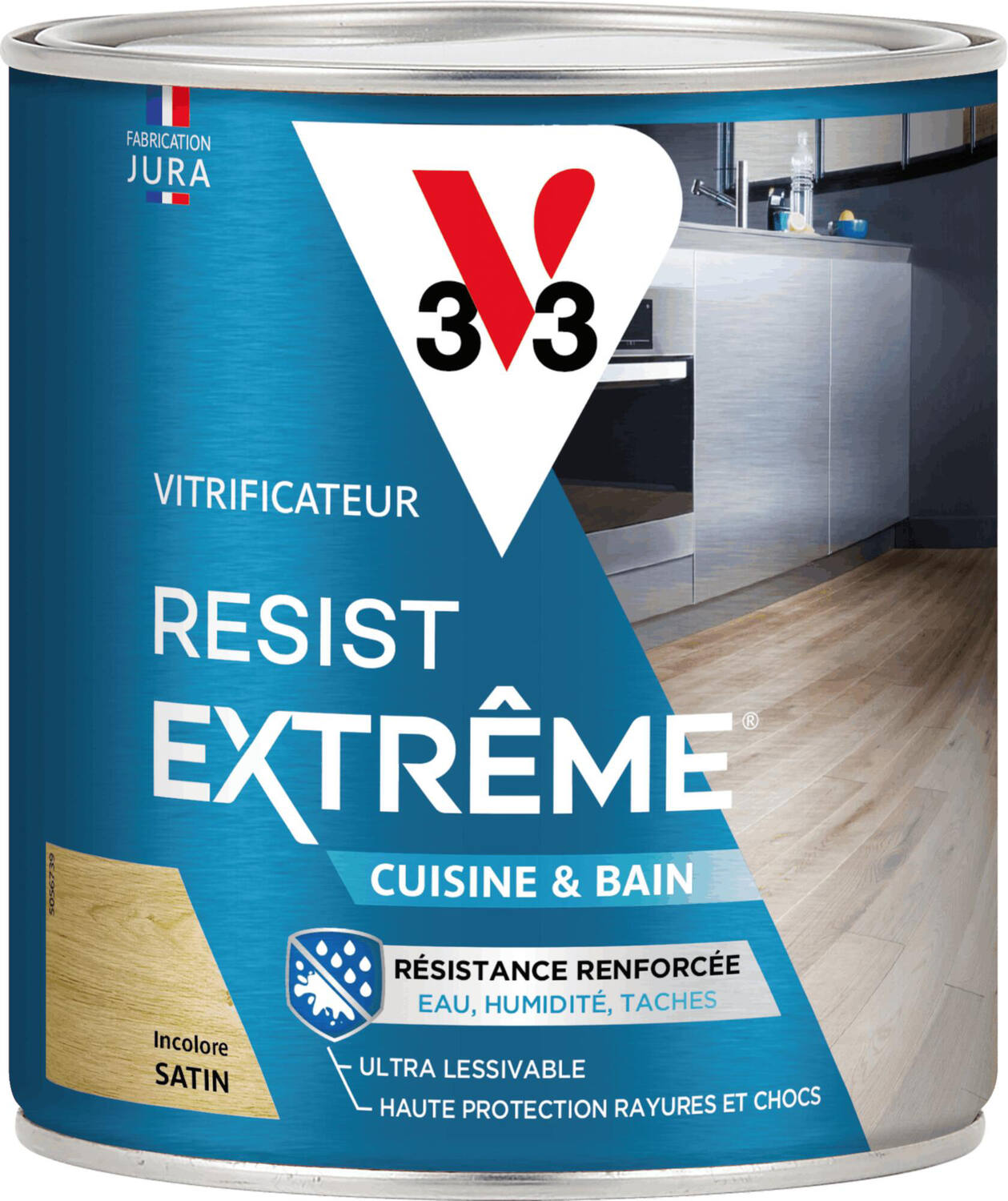 Vitrificateur cuisine & bains satin incolore 0,75 L - V33