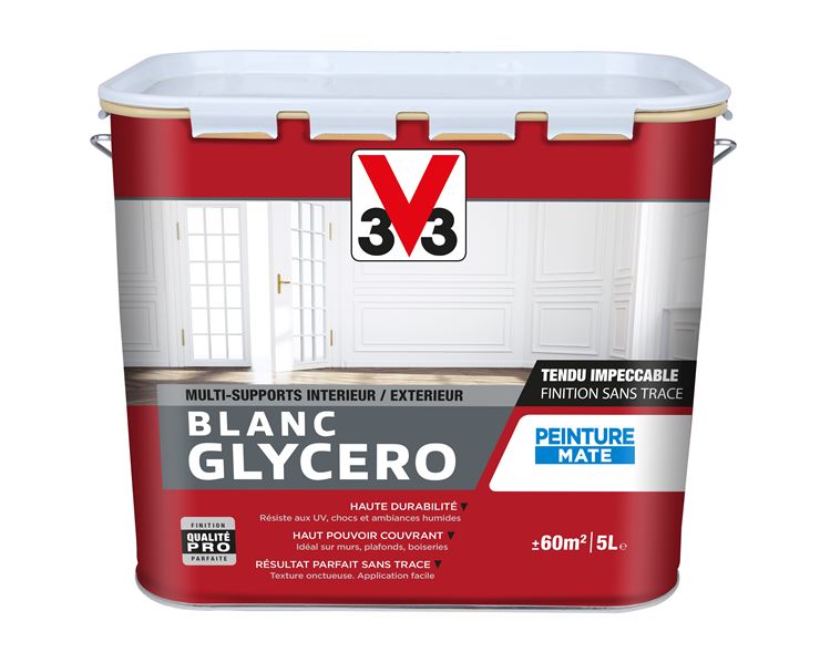Peinture blanc glycéro mat 5l