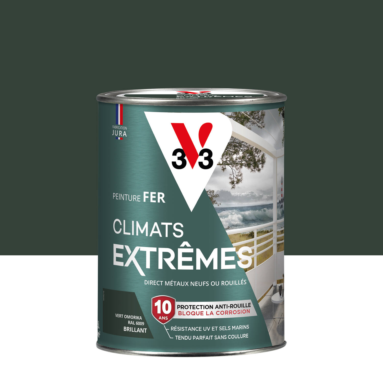 Peinture Fer Climats Extrêmes Brillant Vert Omorika 1,5 L