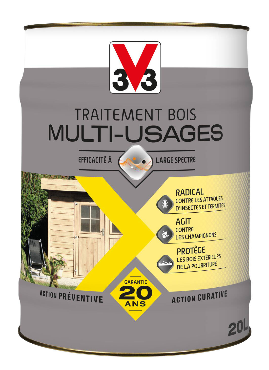 Traitement bois multi usages 20l