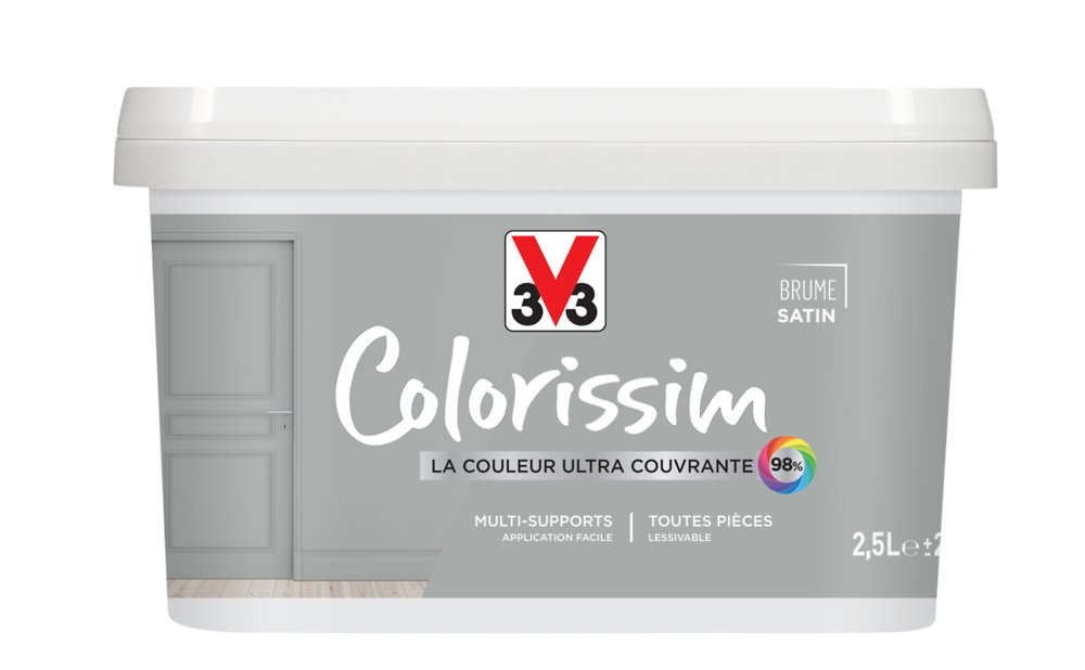 Peinture multisupport colorissim satin brume 2,5L – - V33