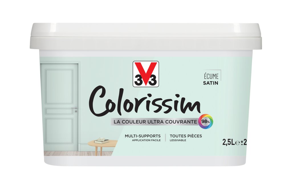 Peinture colorissim satin écume 2,5L – - V33 
