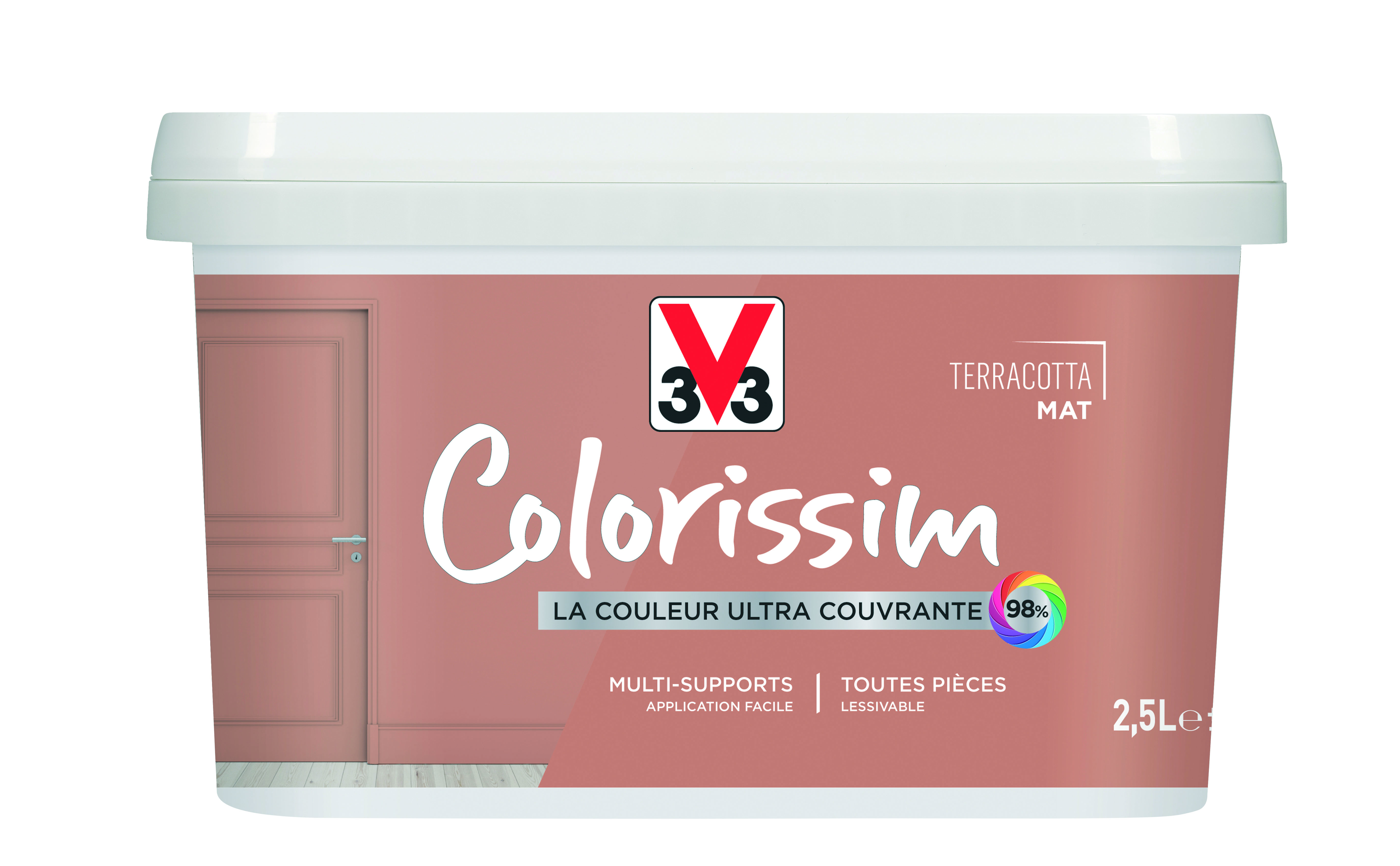 Peinture colorissim 2,5L terracotta mat