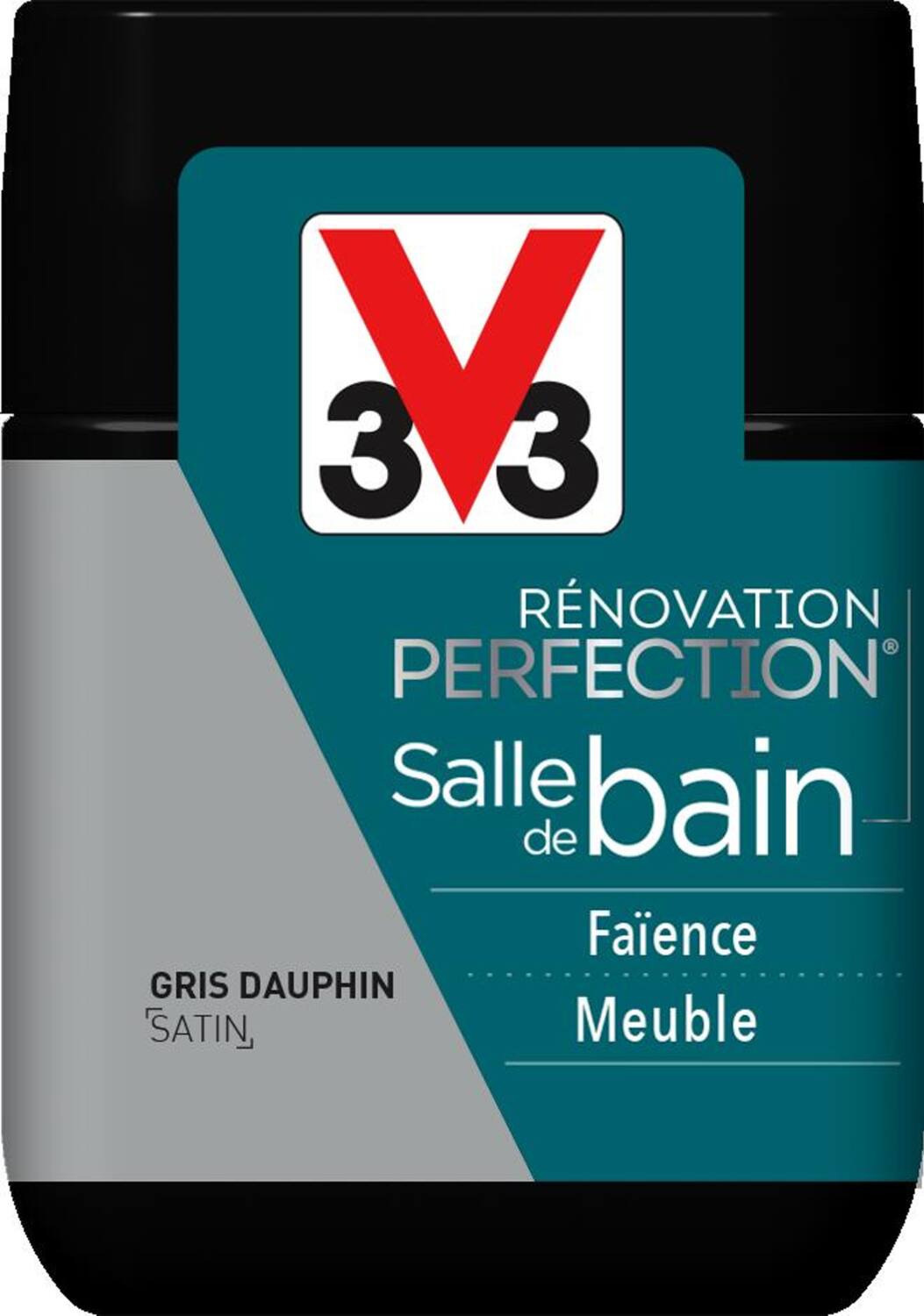 Testeur rénovation salle de bain gris dauphin satin 75ml - V33