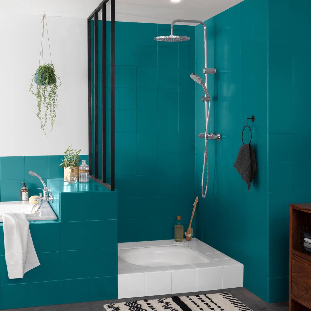 Testeur rénovation salle de bain bleu lagon satin 75ml - V33