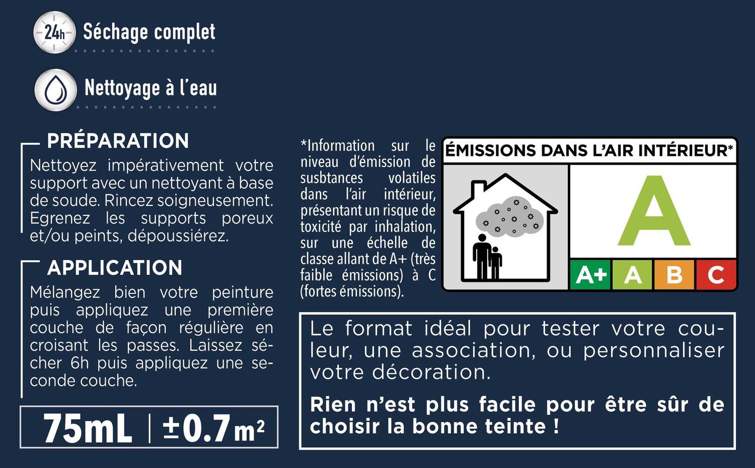 Testeur peinture Rénovation Multisupport figue satin 75 ml - V33