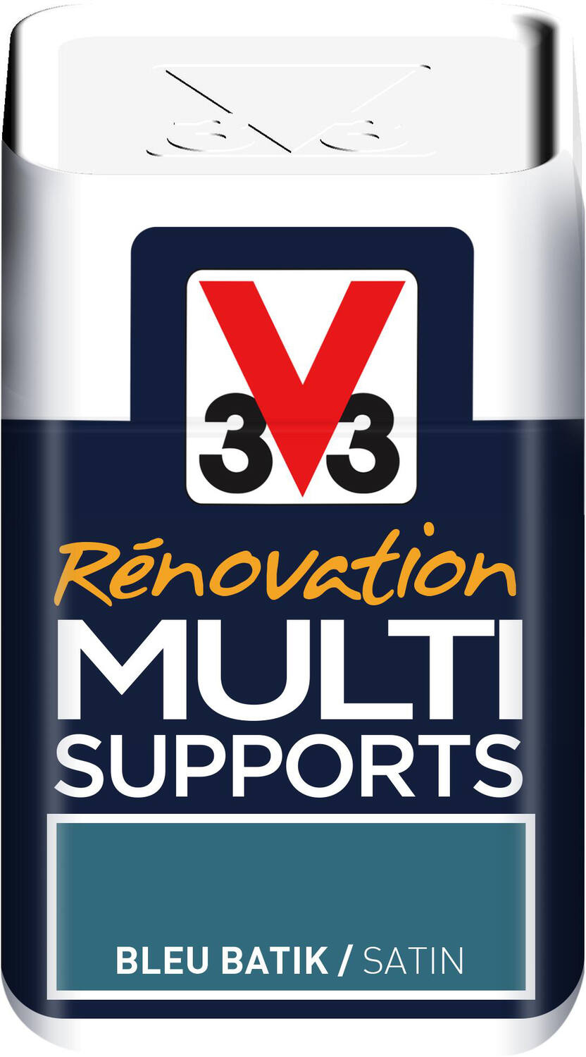Testeur de peinture Rénovation Multisupport bleu batik satin 75 ml - V33