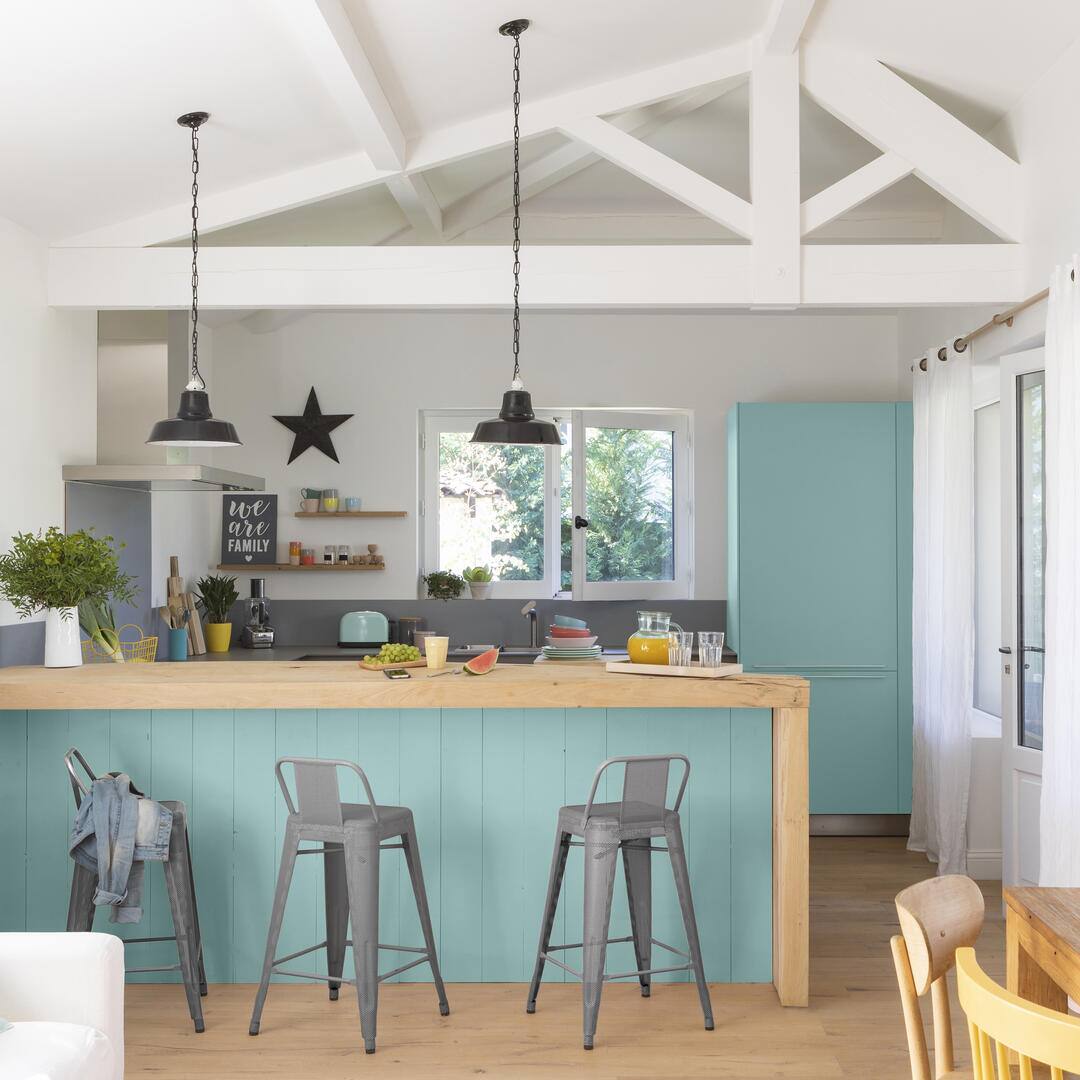 Peinture Rénovation Multisupport bleu nordique satin 0,5L - V33