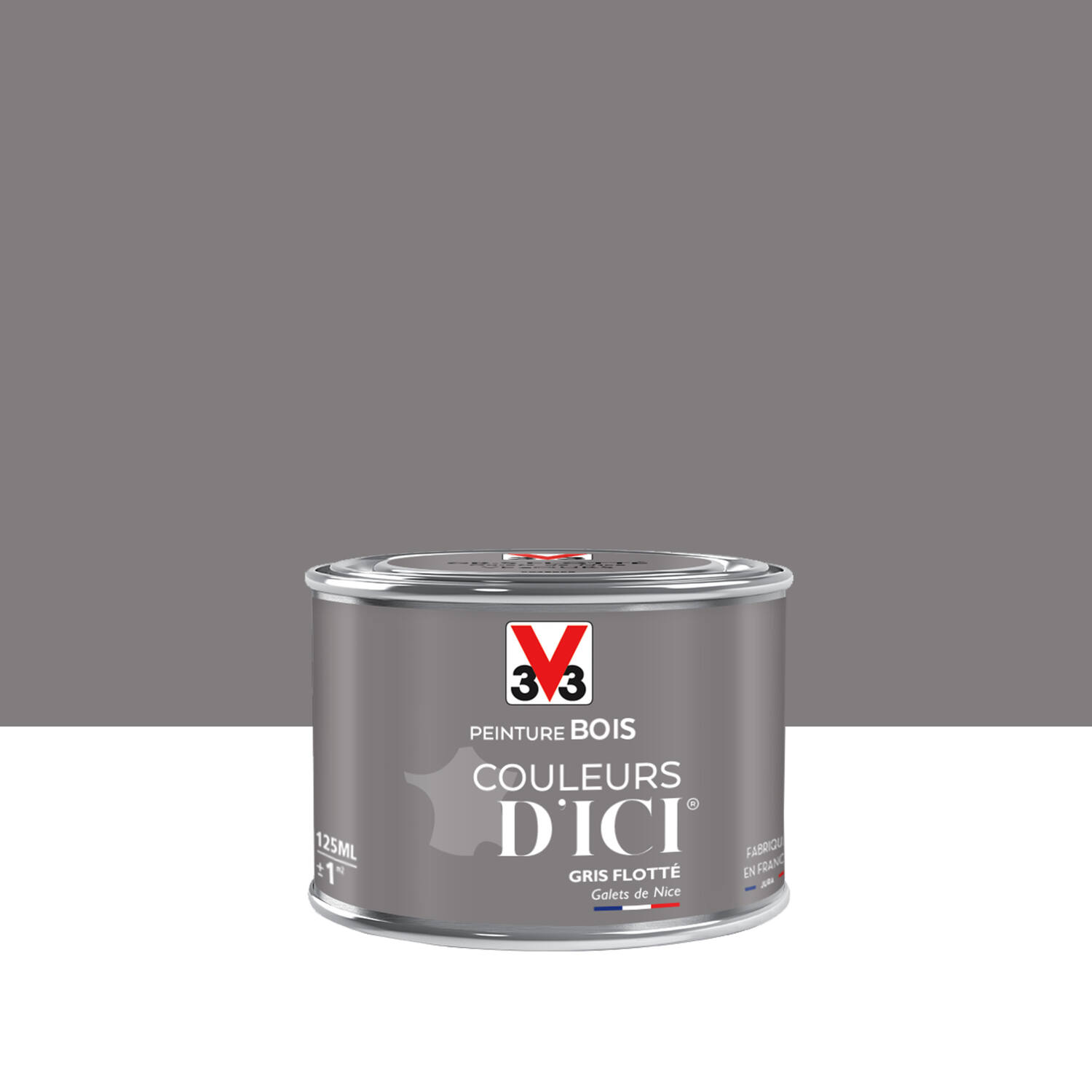 PEINTURE V33  BOIS COULEURS D’ICI ®  GRIS FLOTTE 125 ML