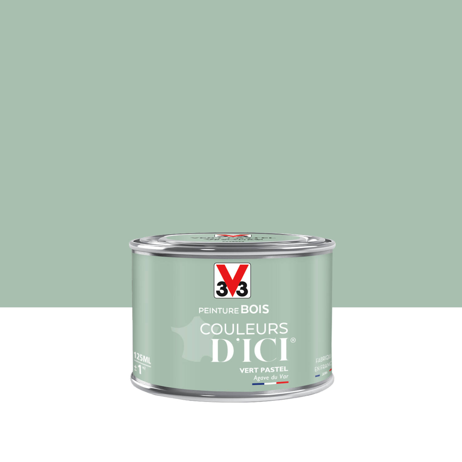PEINTURE V33  BOIS COULEURS D’ICI ®  VERT PASTEL 125 ML