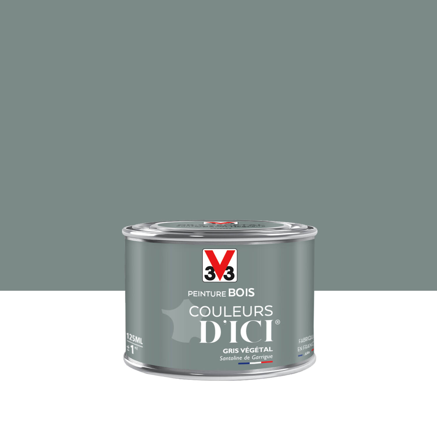 PEINTURE V33  BOIS COULEURS D’ICI ®  GRIS VEGETAL 125 ML