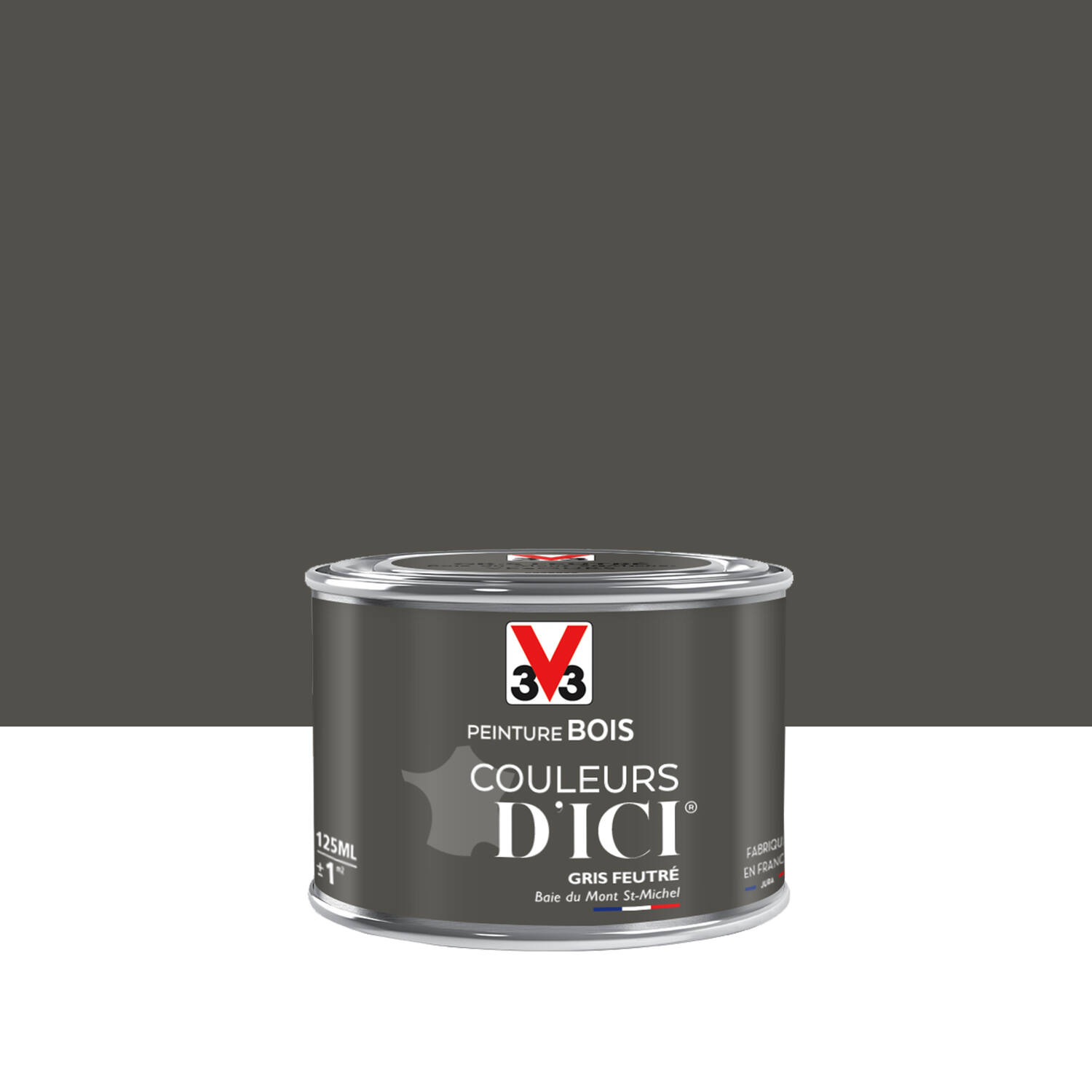 PEINTURE V33  BOIS COULEURS D’ICI ®  GRIS FEUTRE 125 ML