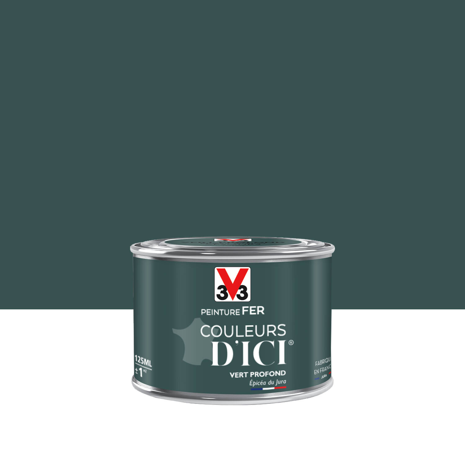 PEINTURE V33  FER COULEURS D’ICI ®  VERT PROFOND 125 ML