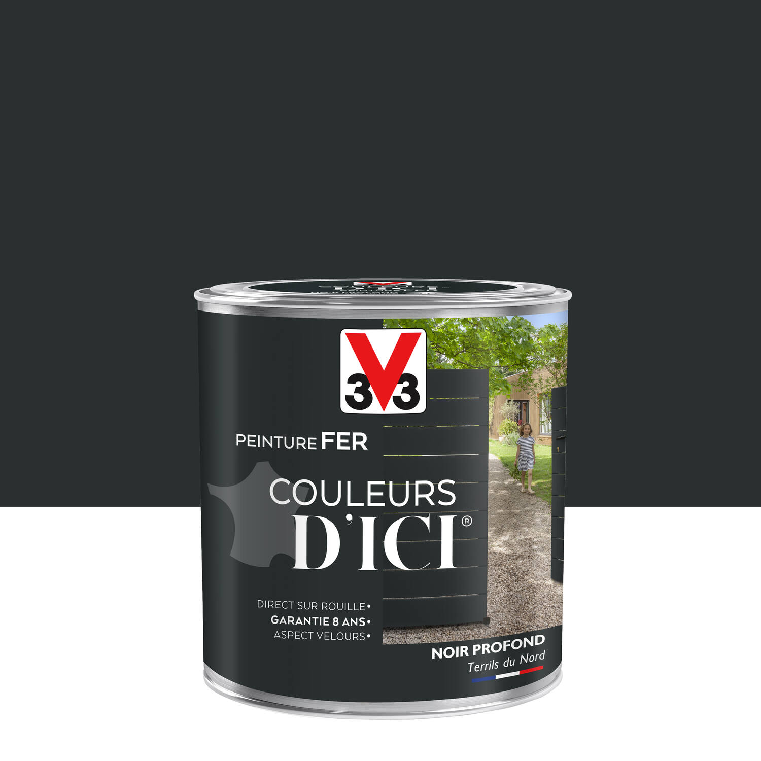 PEINTURE V33  FER COULEURS D’ICI ®  NOIR PROFOND 0,5 L