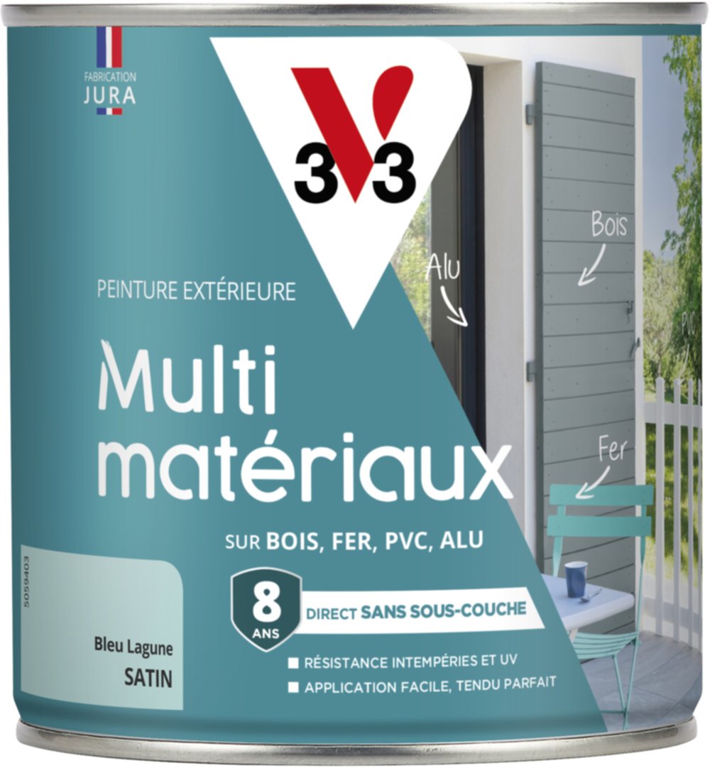 Peinture Direct Protect 0,5L bleu lagon V33