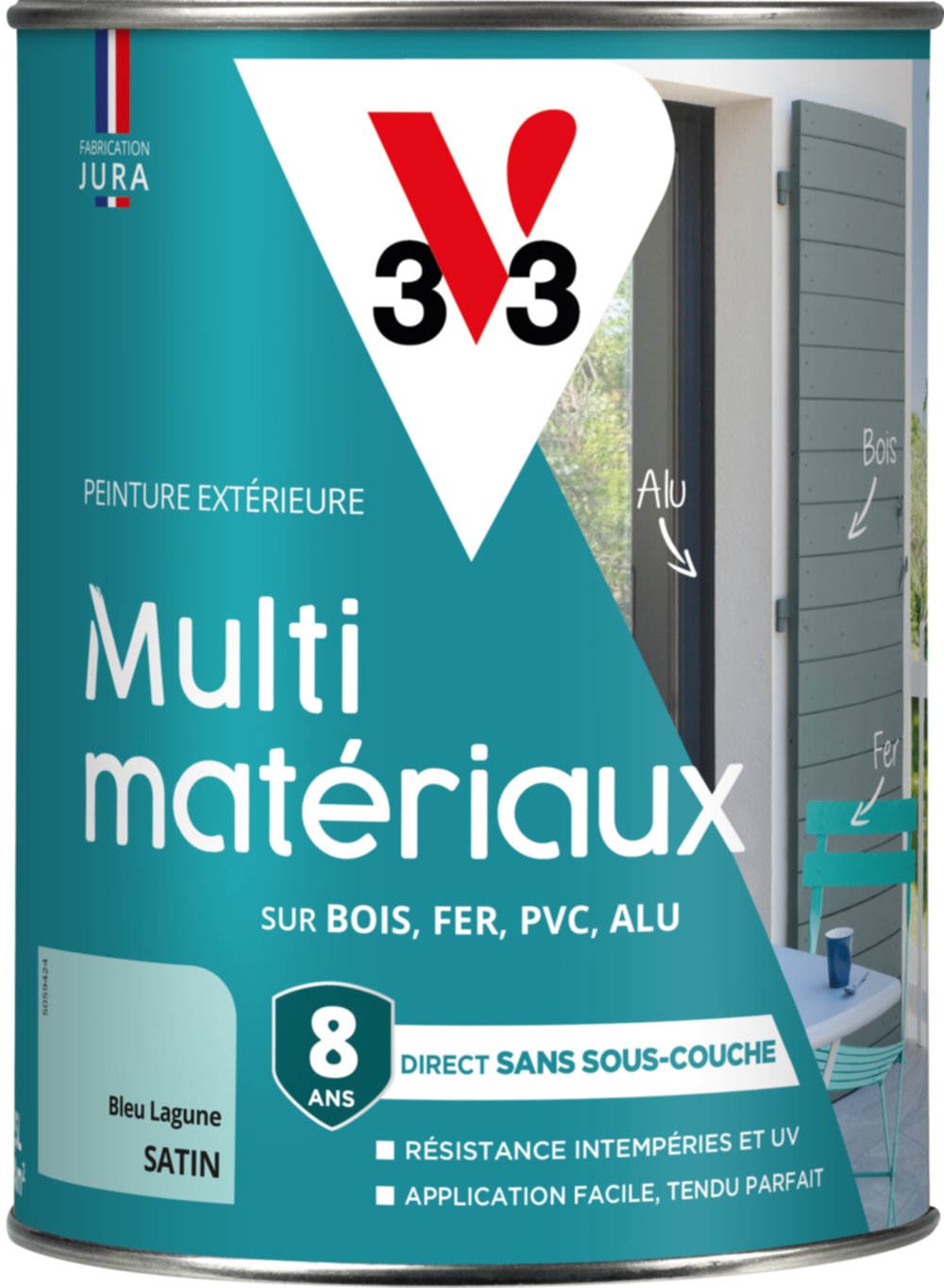 Peinture satin bleu lag 1.5l