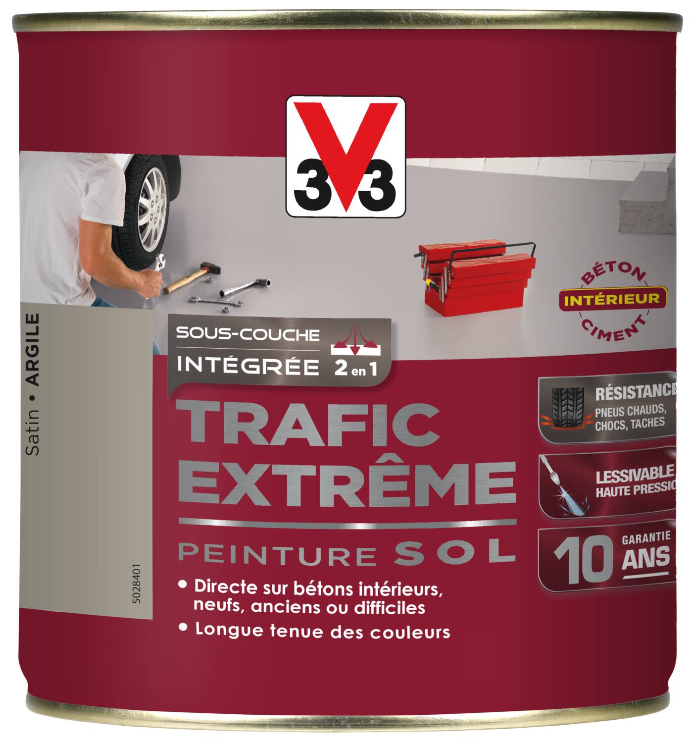 Peinture sol satin argile 0,5L