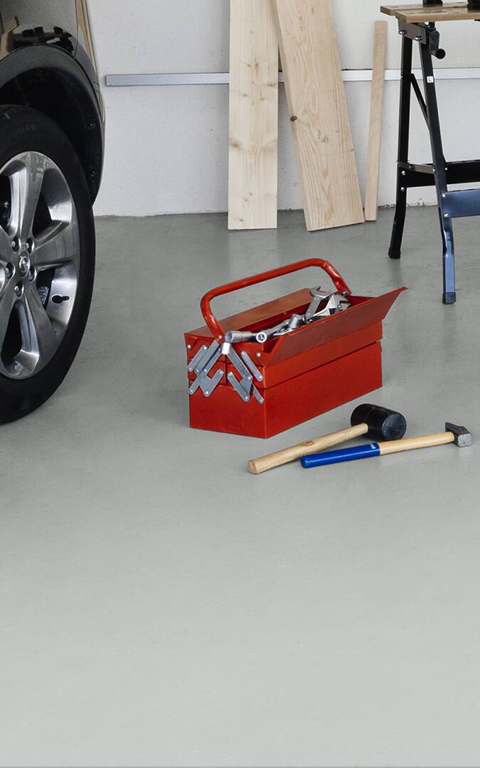 Peinture sol satin gris kaol 0,5L