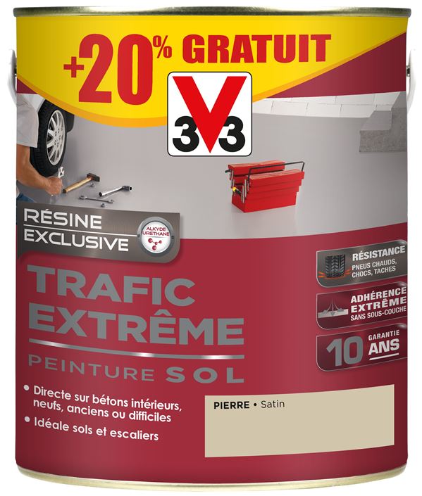 Peinture sol satin pierre 3L