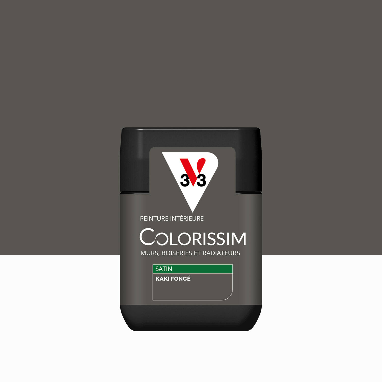 Peinture intérieure Colorissim® Kaki Foncé Satiné 75ml - V33