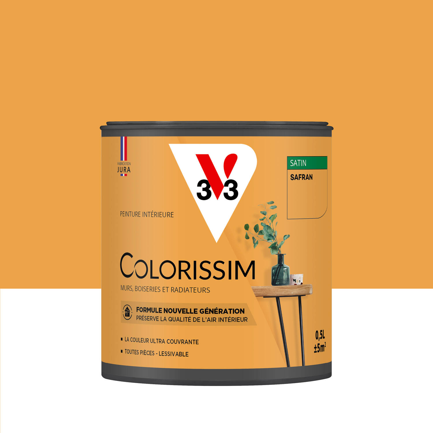 Peinture intérieure Colorissim® Safran Satiné 0,5L - V33