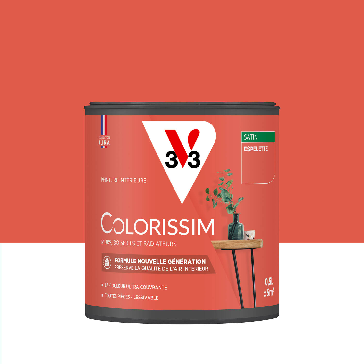 Peinture intérieure Colorissim® Espelette Satiné 0,5L - V33