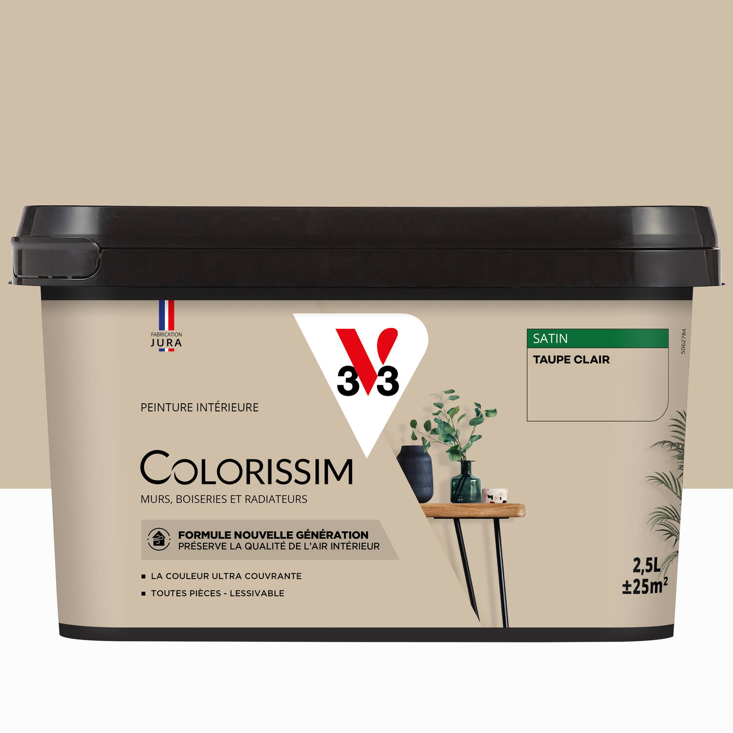 Peinture intérieure Colorissim® Taupe Clair Satiné 2,5L - V33