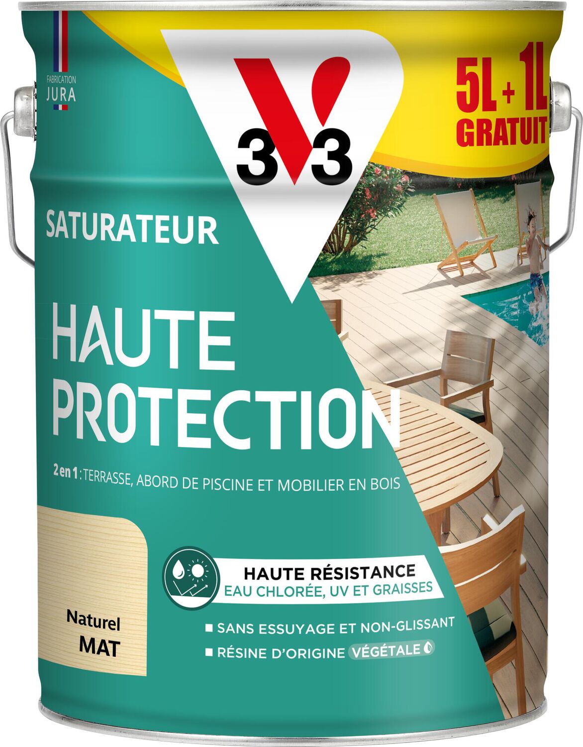 Saturateur haute protection naturel mat 6 L - V33