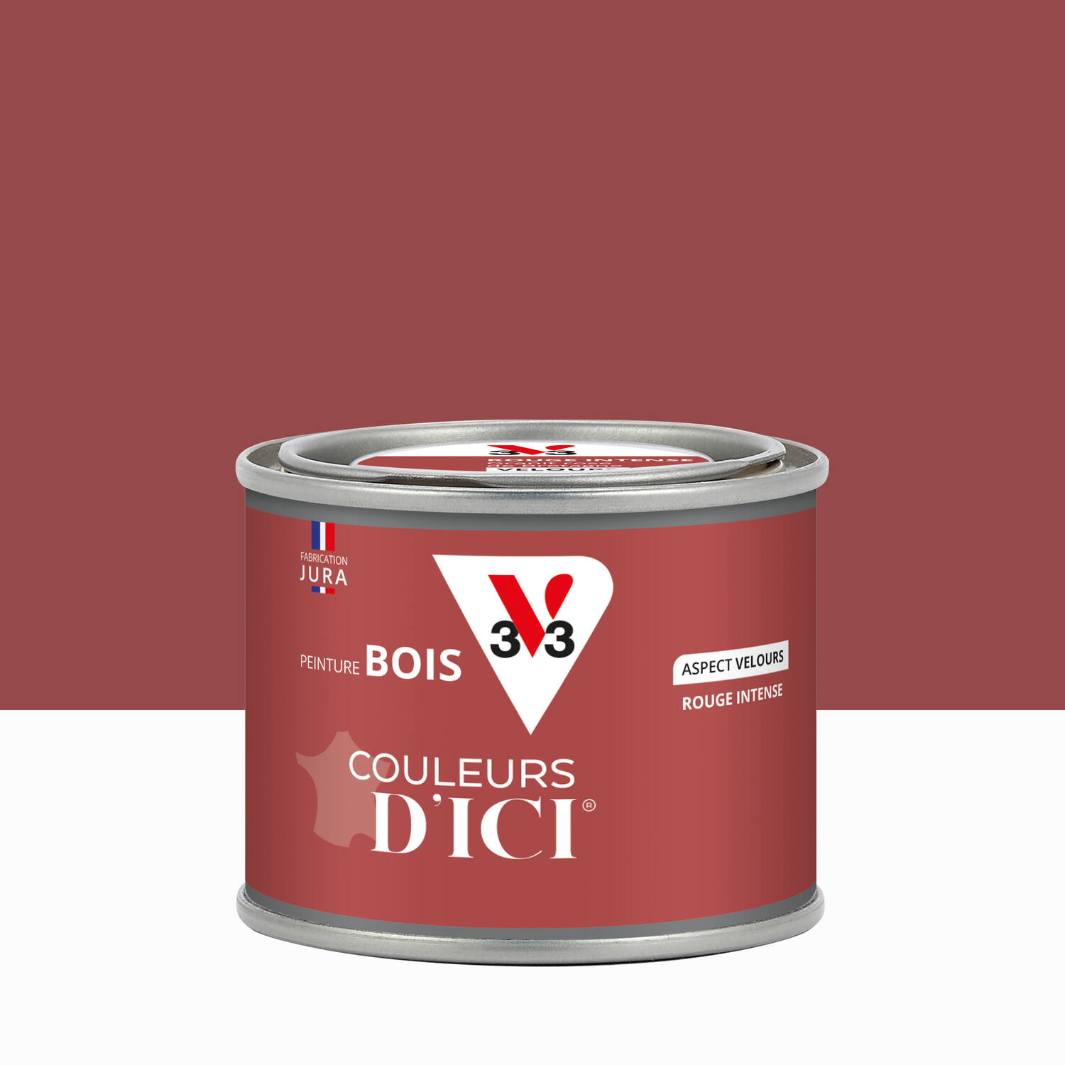 Peinture Bois Couleurs D’Ici® Rouge Intense 125ml - V33