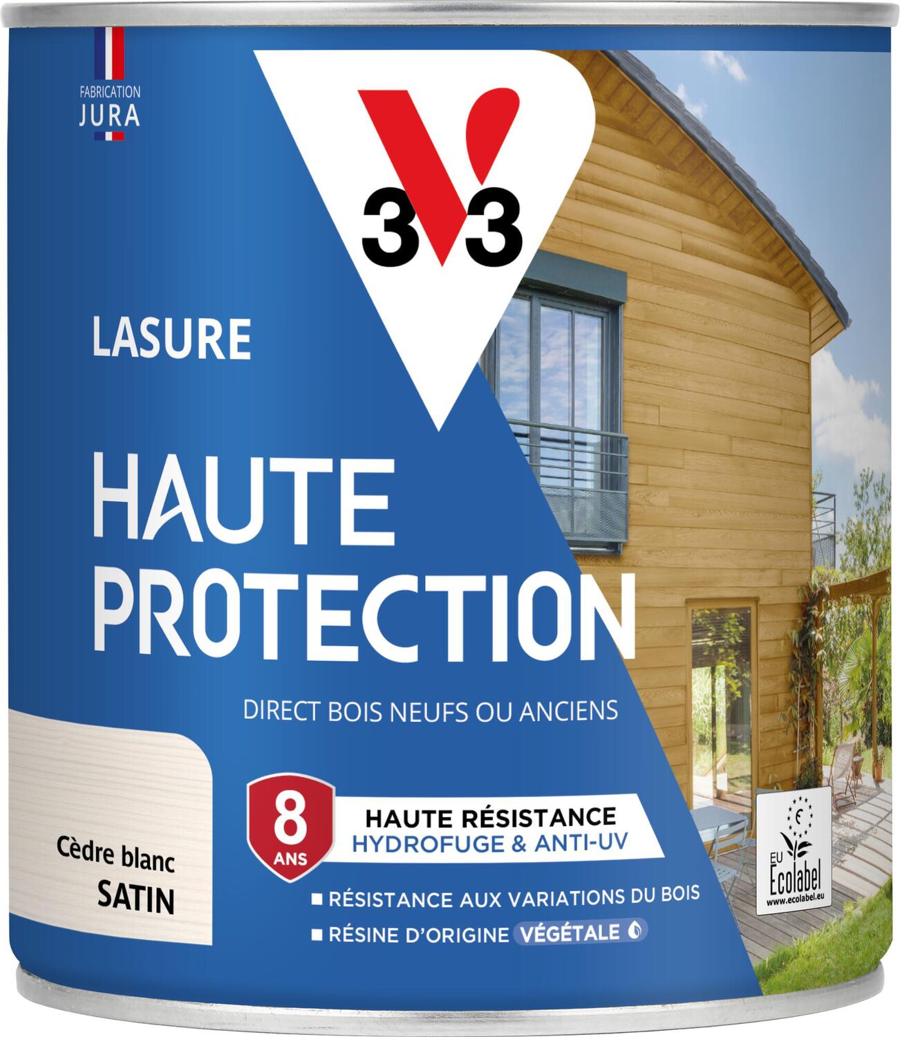 Lasure Haute Protection cèdre blanc Satin 0,75L - V33