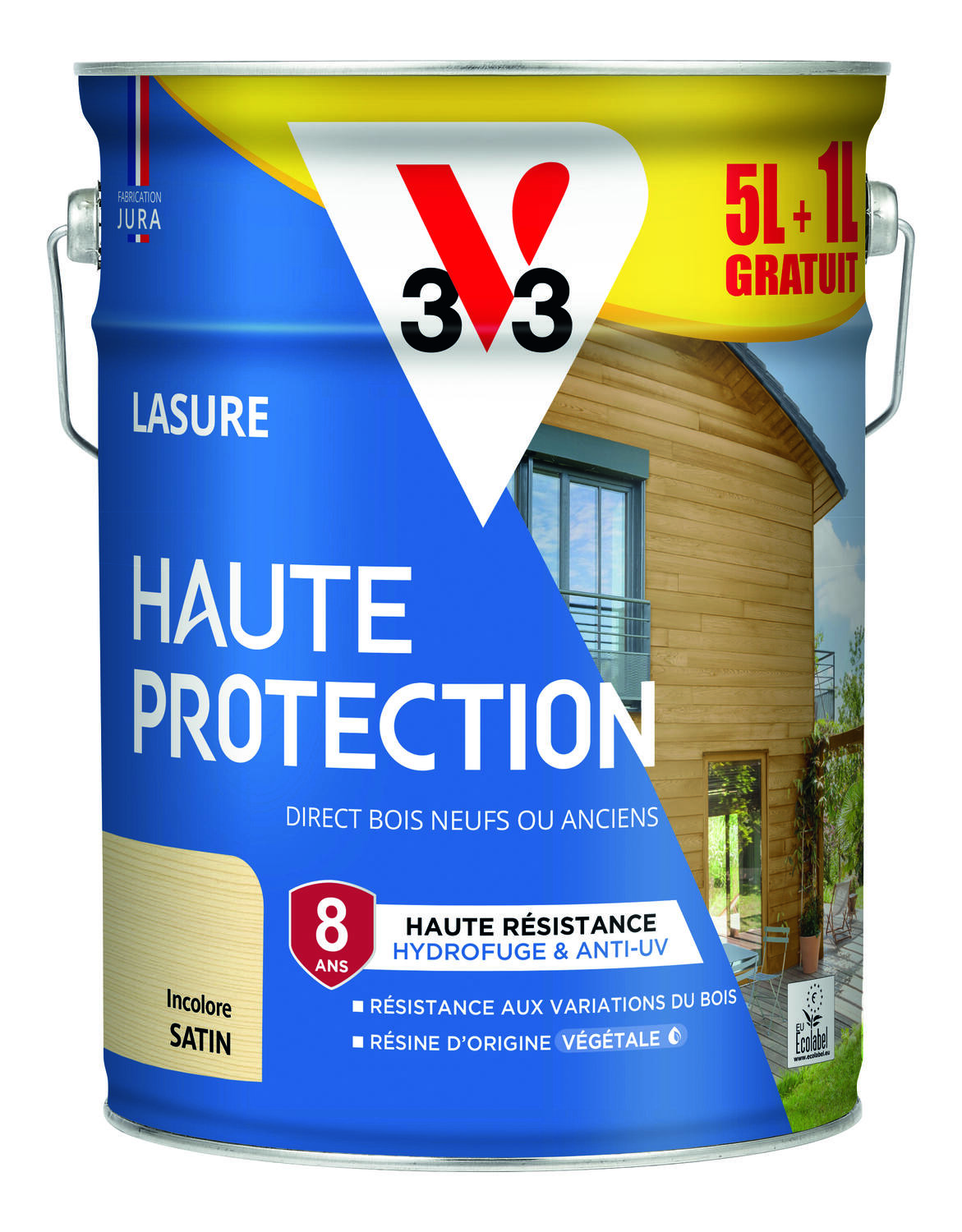 Lasure haute protection 5 l incolore  + 1 l offert