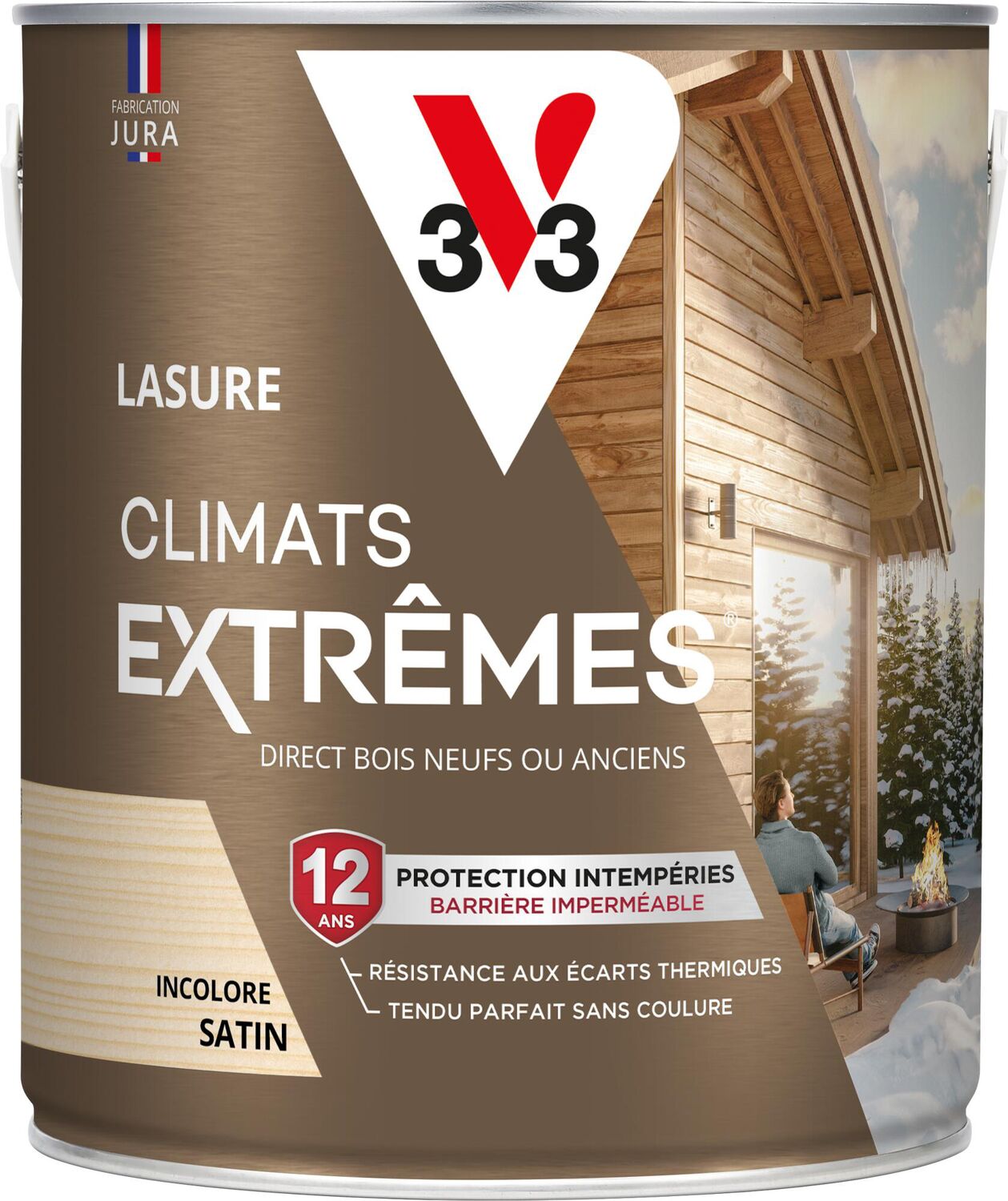 Lasure Climats Extrêmes ® 12ans incolore Satin 2,5L - V33