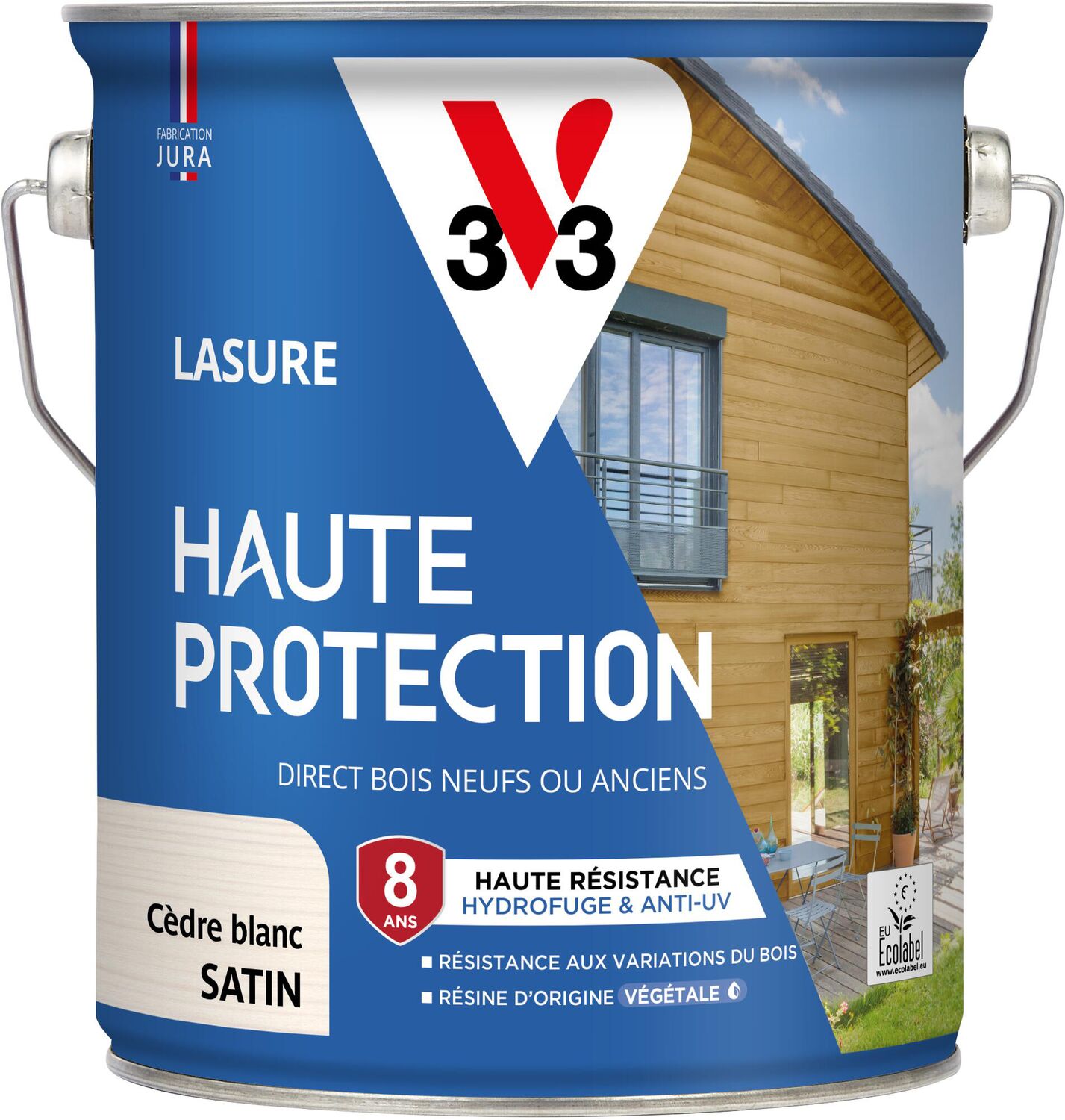 Lasure Haute Protection cèdre blanc Satin 2,5L - V33