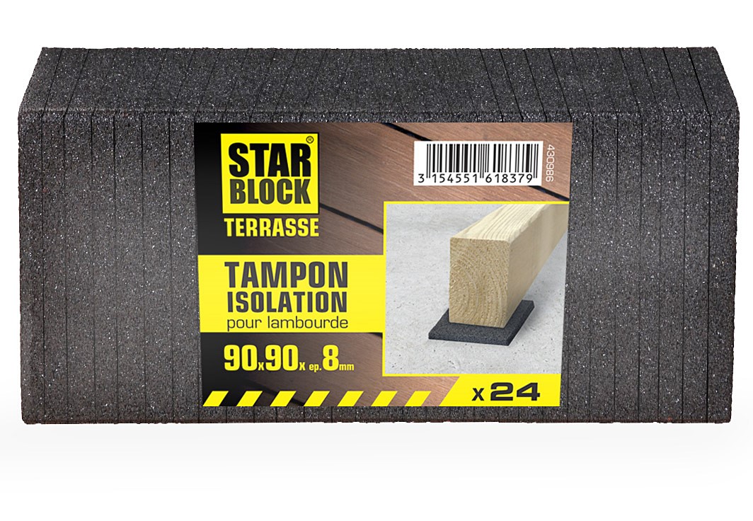 Cales isolation starblock terrasse 90x90 x24