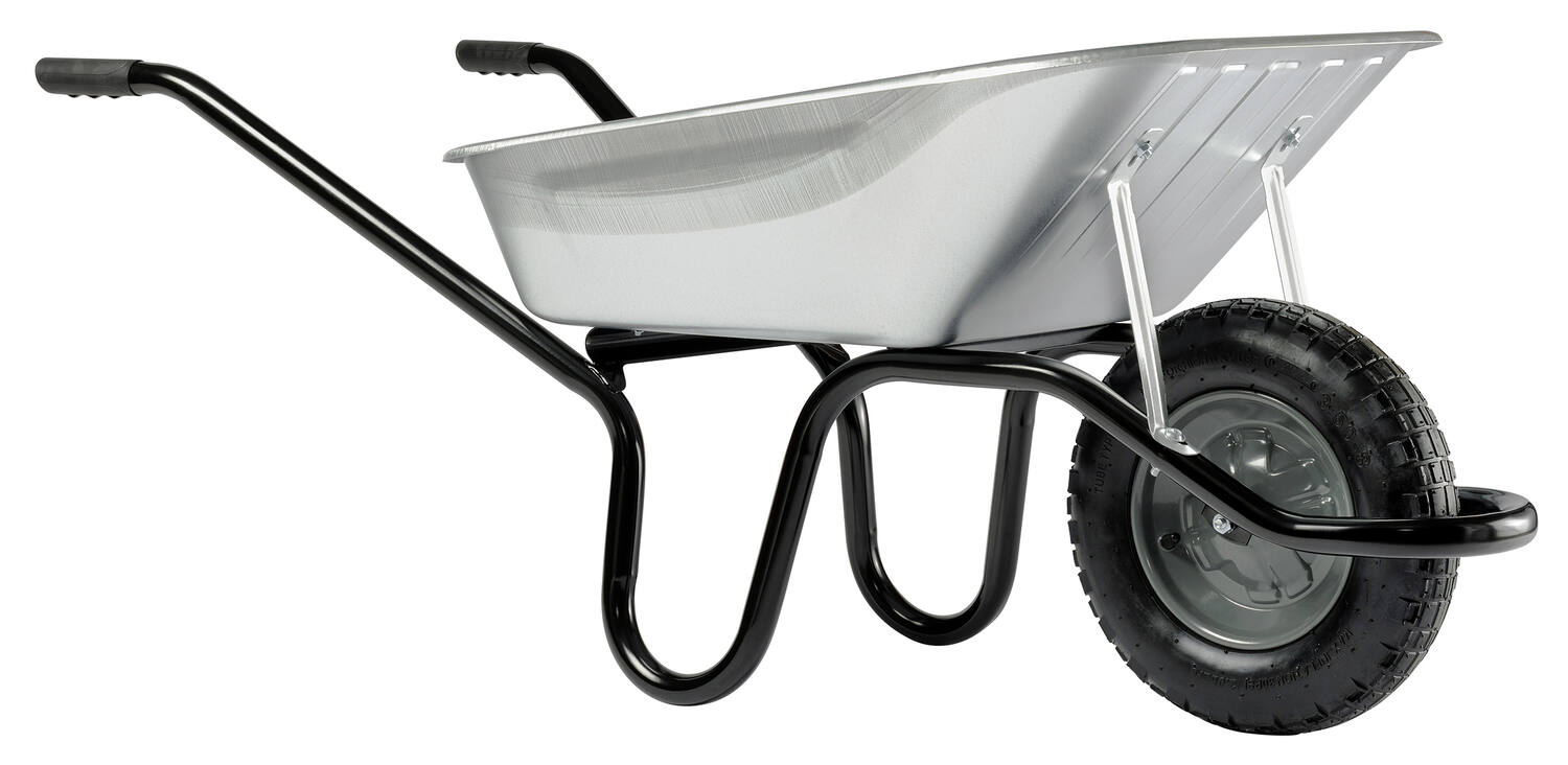 Brouette Aktiv Premium Galva Roue Gonflée 100L Gris - HAEMMERLIN