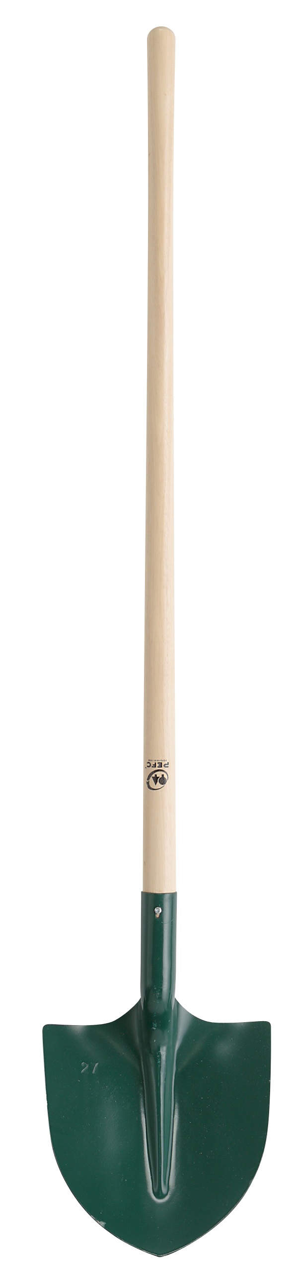 Pelle de terrassement ronde acier trempé 29 cm emmanchée - LEBORGNE