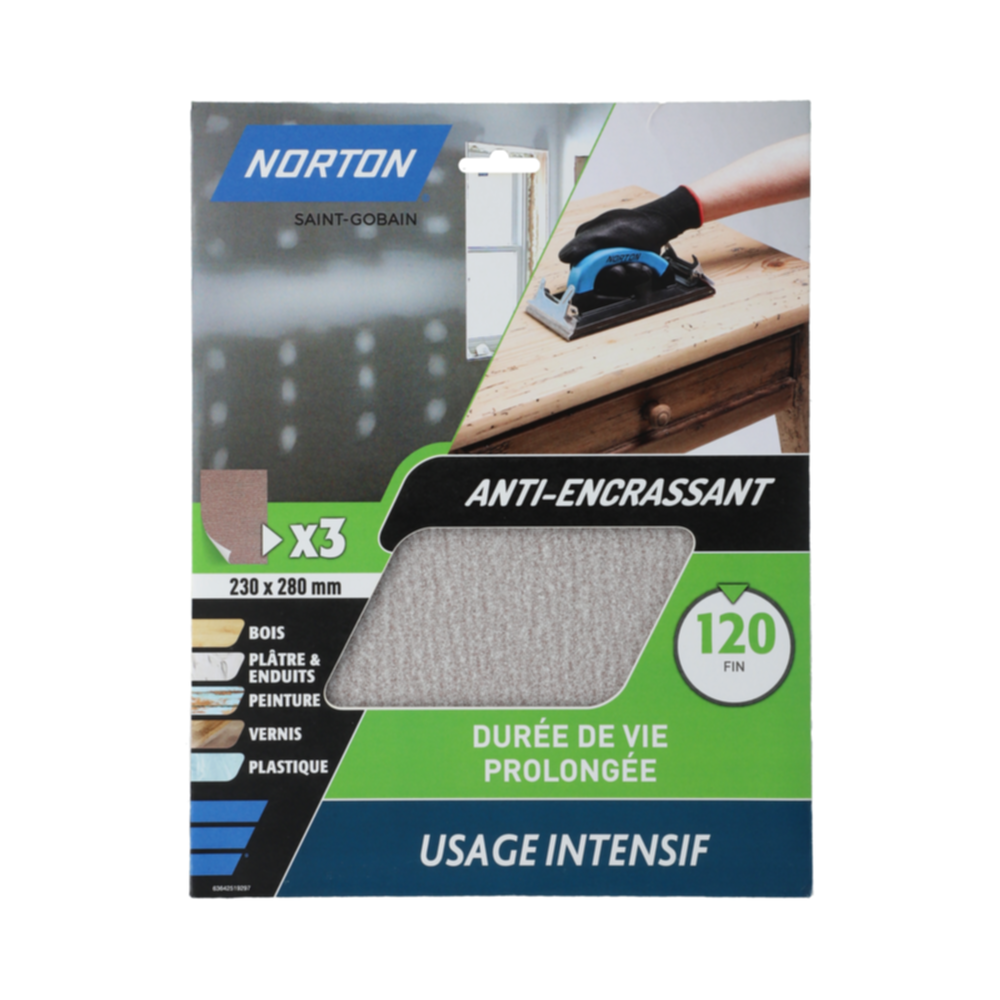 3 Feuilles anti-encrassantes G120 23x28cm