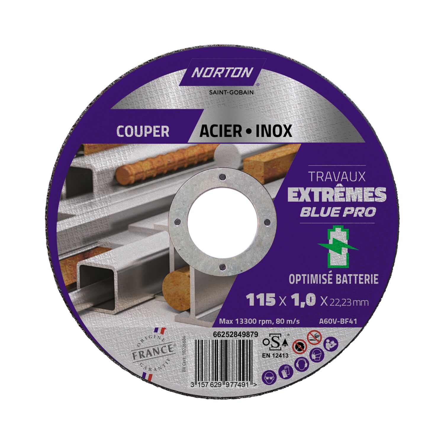 Disque métal/inox Extrême 115x1mm - NORTON