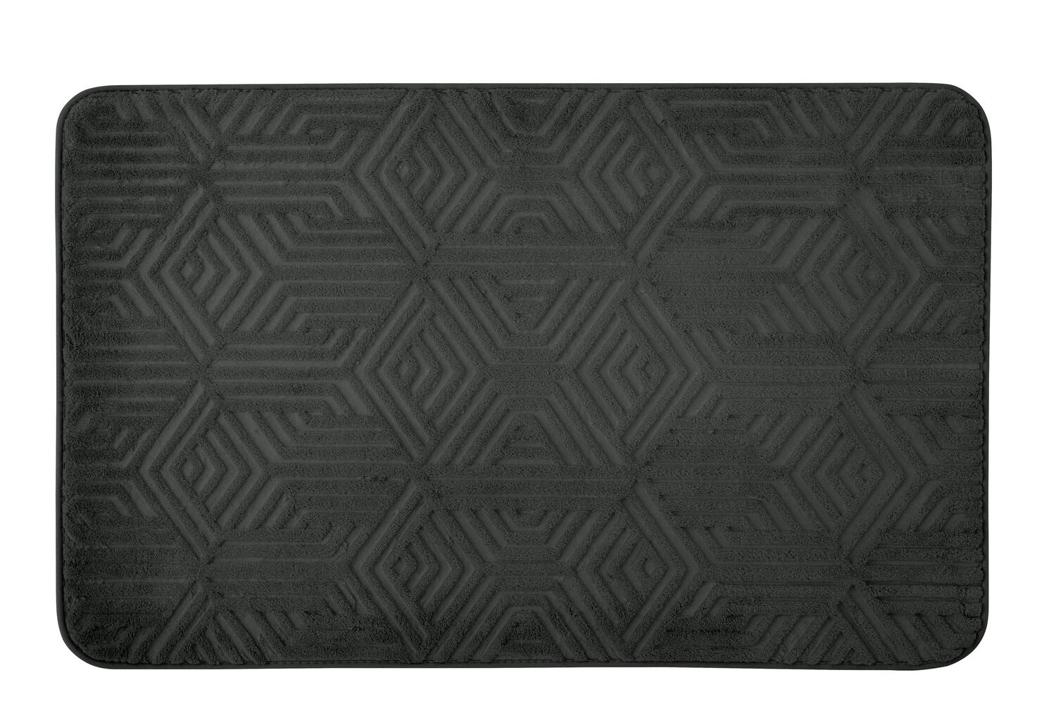 Tapis de Bain Mémoire de Forme Antidérapant Gabriel 50x80cm Anthracite - GUY LEVASSEUR