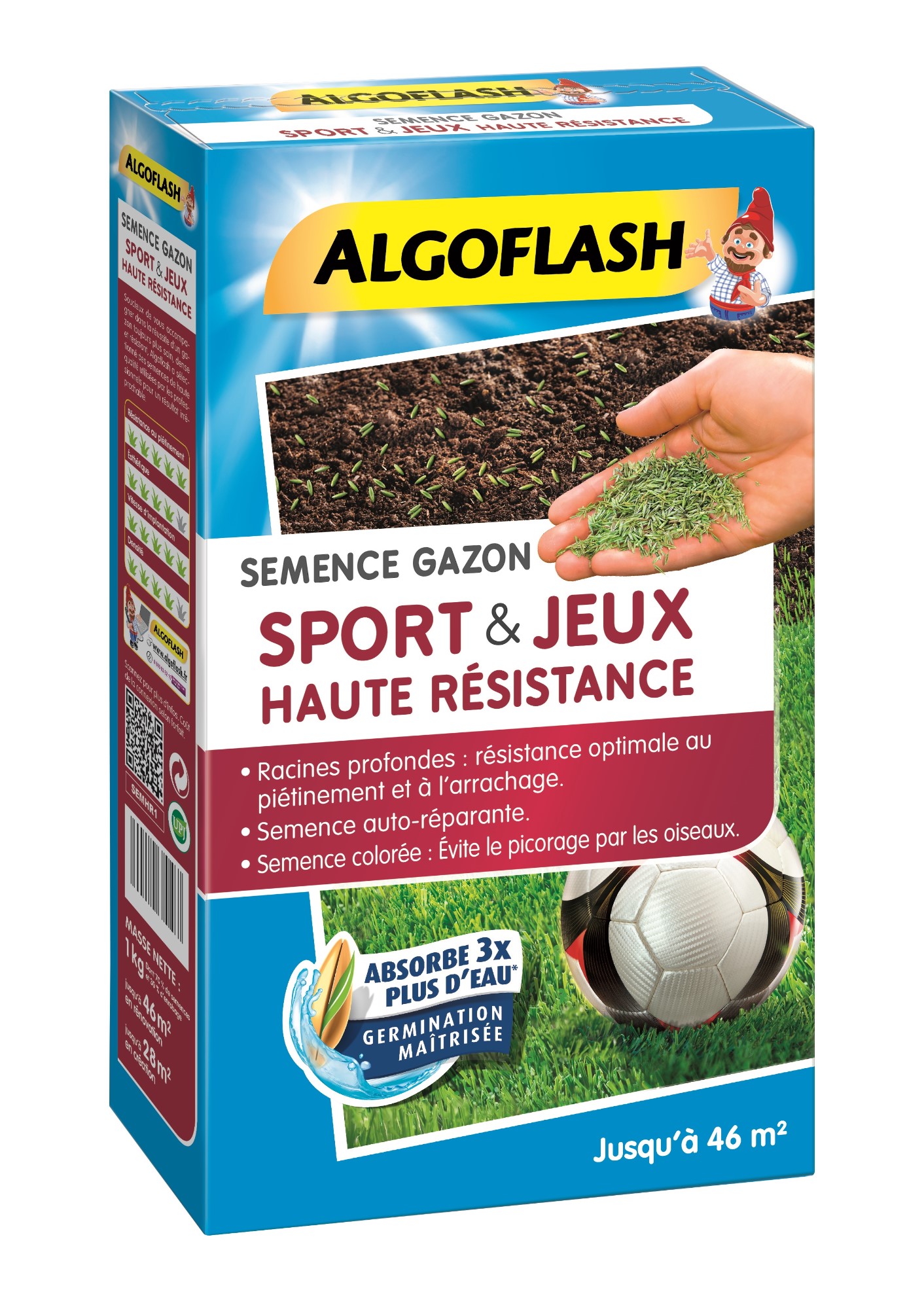 Semences pour gazon Sports Jeux Haute Résistance 1kg - COMPO