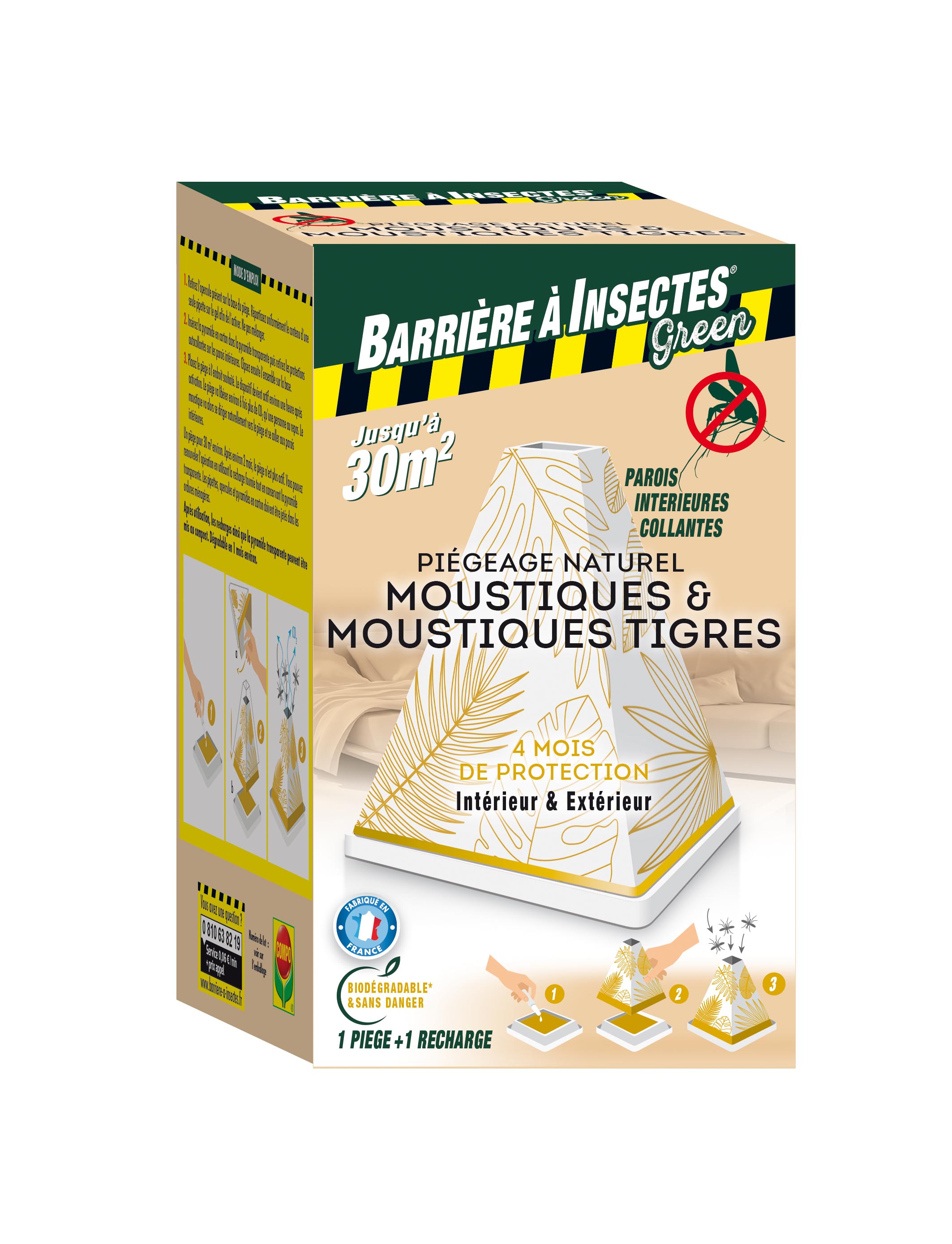 Piège pyramidal naturel moustiques tigres