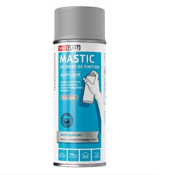Mastic de remplissage Traces et rayures Aérosol 400ml - SOLOPLAST