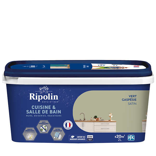 Peinture cuisine/bain 2 l vert gaspesie