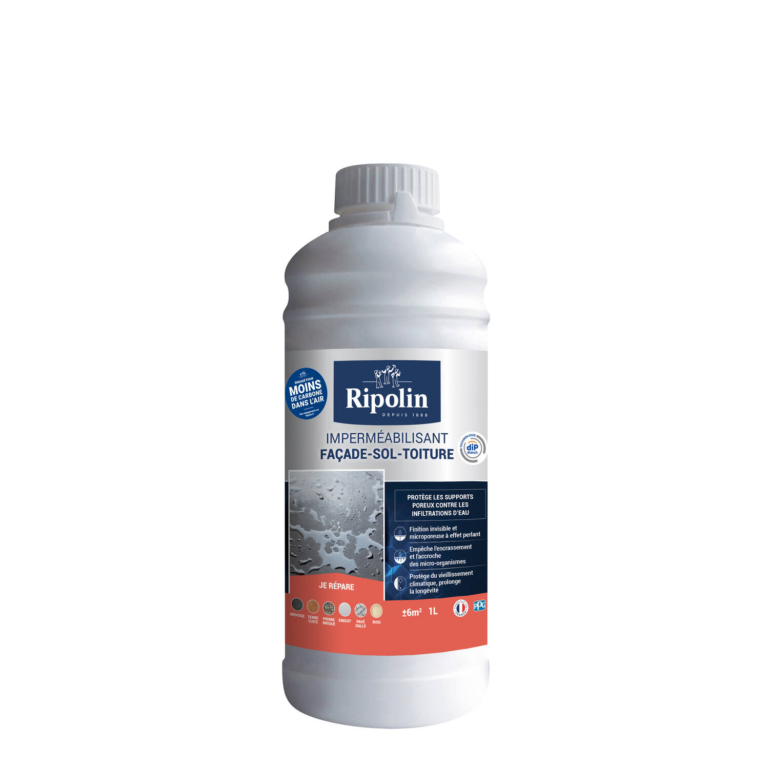 Impermeabilisant Facade Sol Toiture Incolore 1L - RIPOLIN