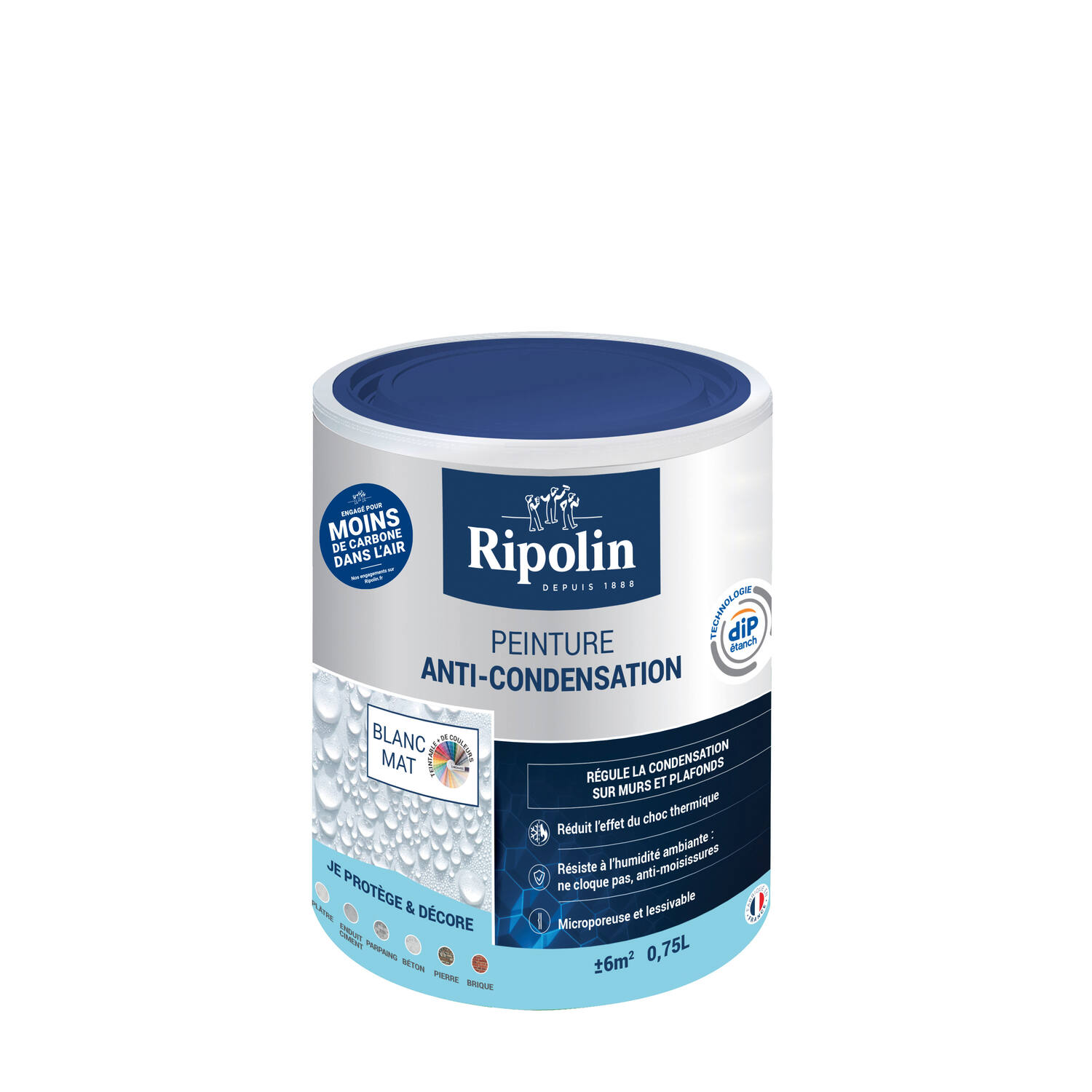 Peinture anti-condensation blanc 0,75 L - RIPOLIN