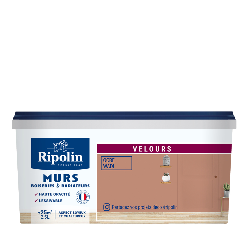 Peinture déco velours 2,5 l ocre wadi