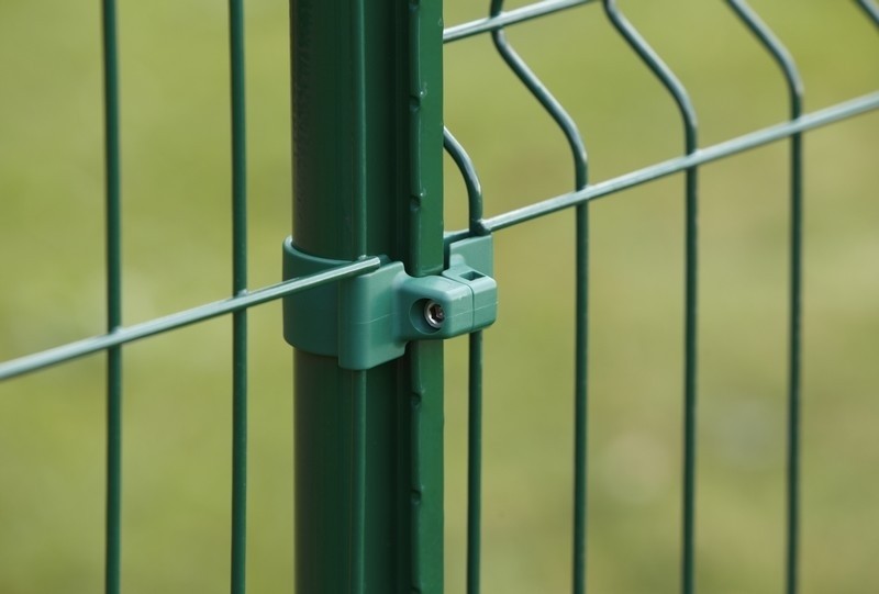 4 colliers monoblocs pour panneau rigide grillagé Arista Vert - DIRICKX